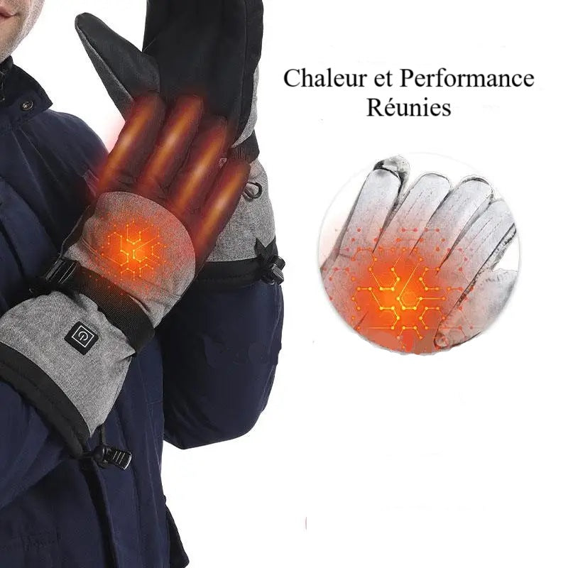 **Gants Chauffants Électriques 3M Imperméables – Idéal pour la Trottinette, le Snowboard, le Cyclisme, la Moto, le Vélo et le Ski en Hiver**