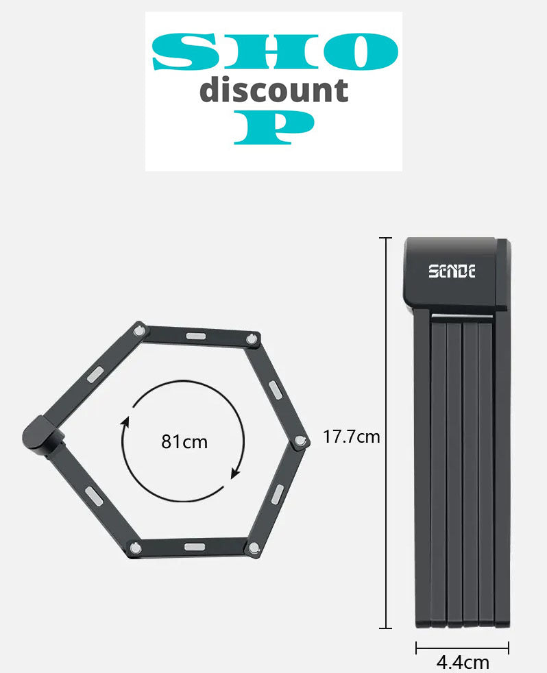 Cadenas Pliable de Sécurité pour Trottinette, Vélo et Moto